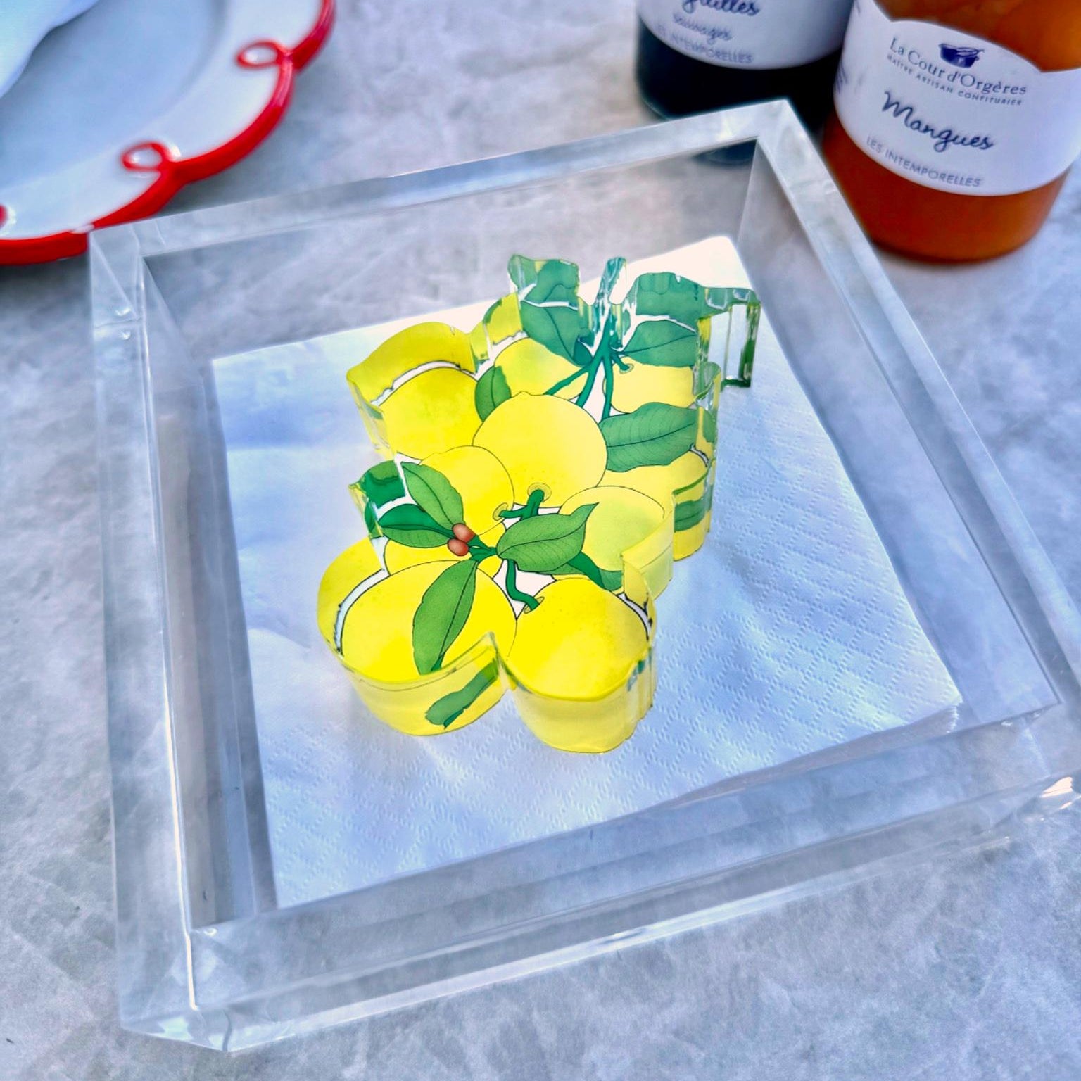 Lemon Acrylic Napkin Weight