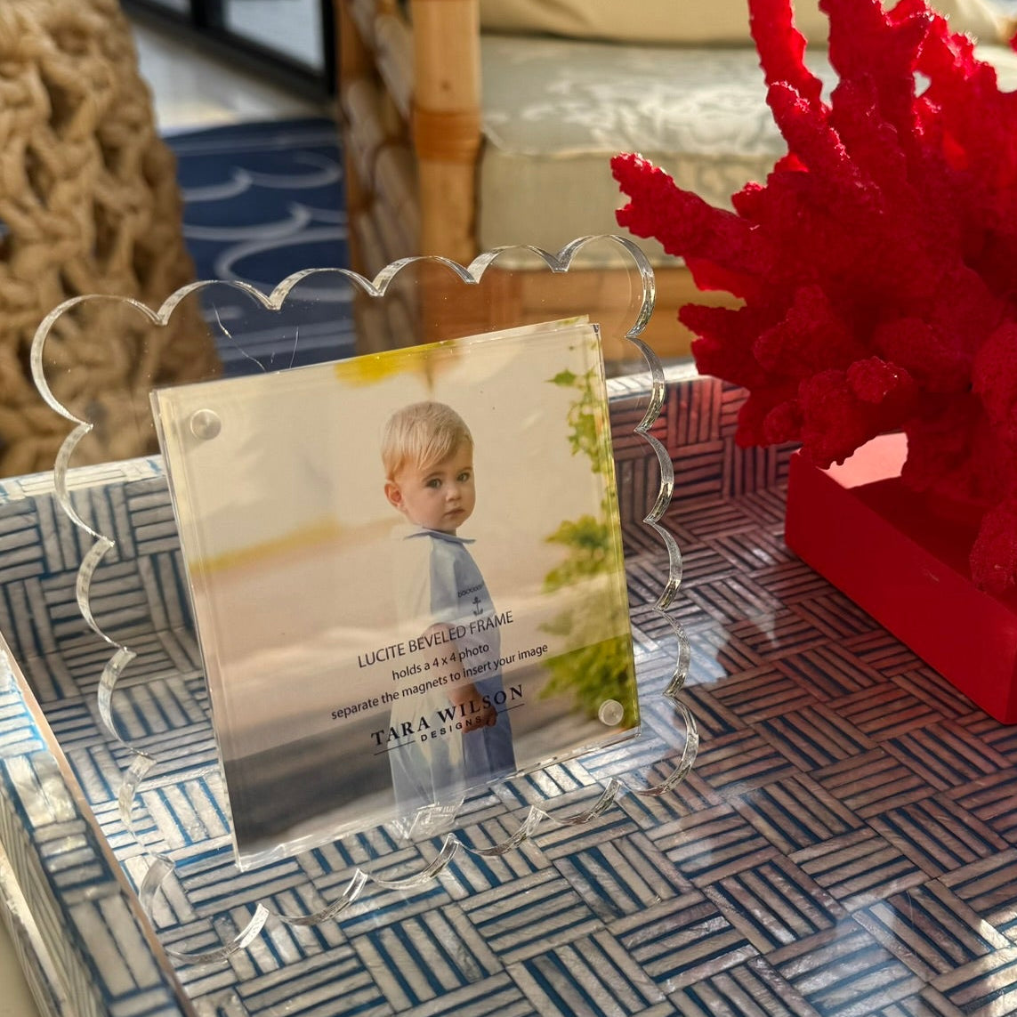 Clear Acrylic Square Scallop Frame