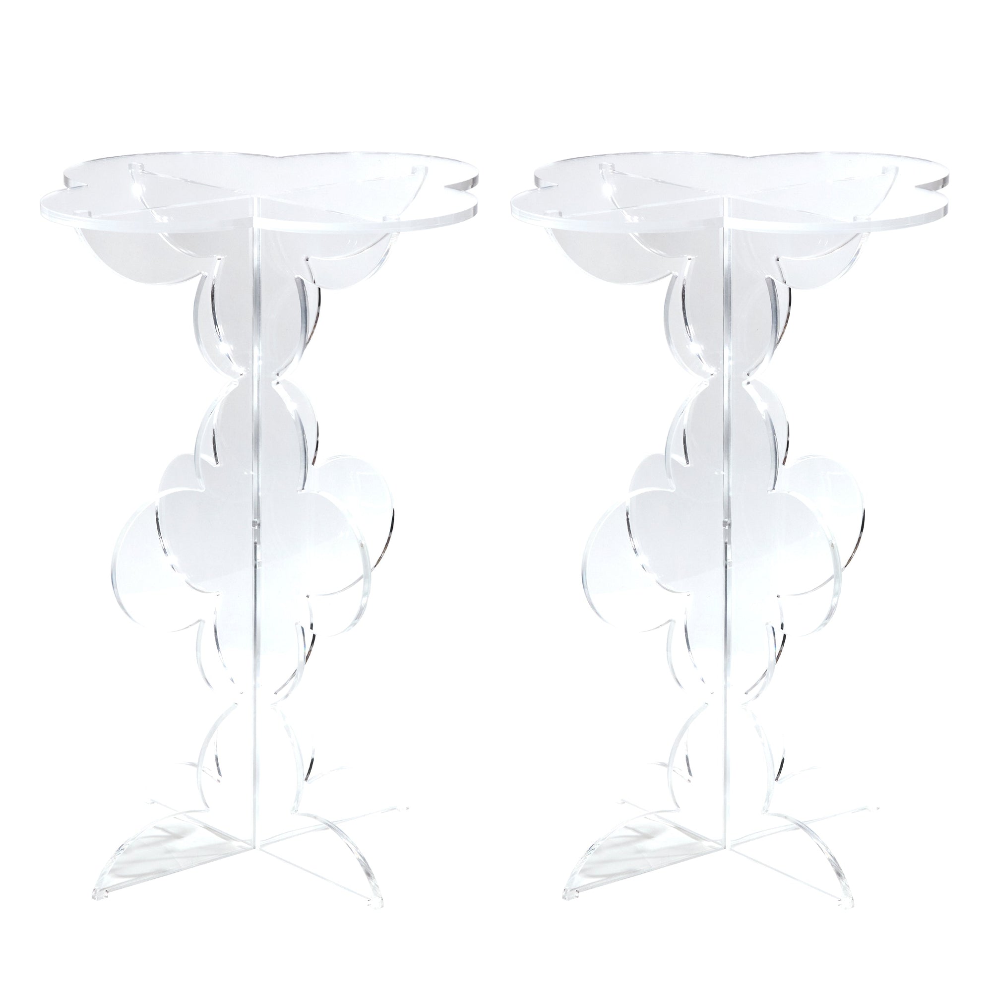 Clover Mahjong Acrylic Side Table (Set of 2)
