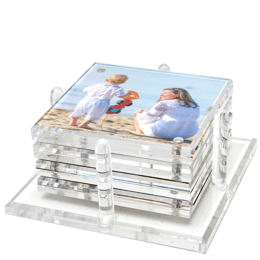 PHOTO DRINK COASTERS - CLEAR