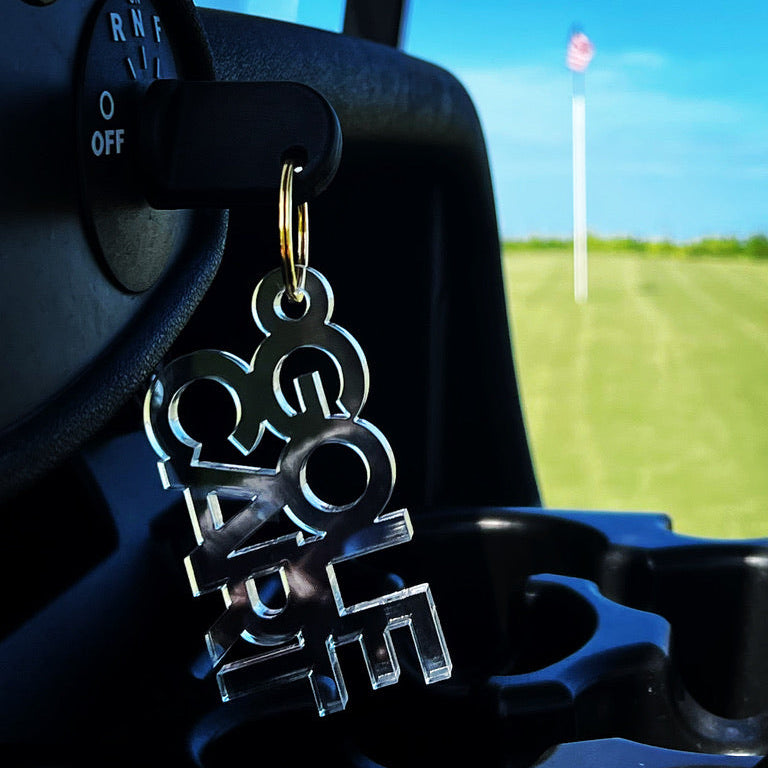 Golf Cart Acrylic Keychain