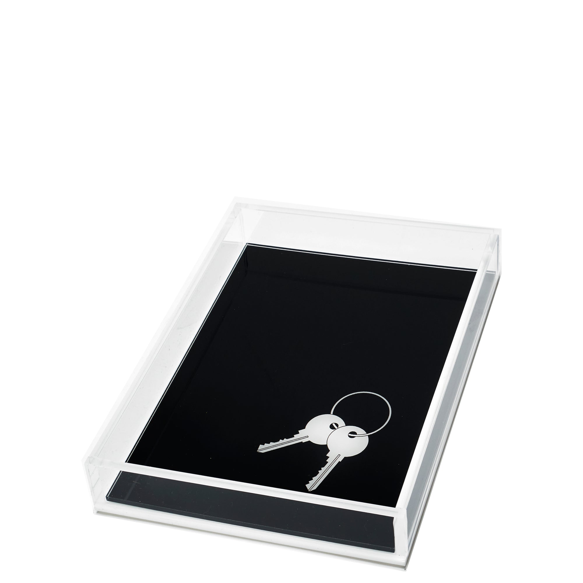 TRAY - WHITE KEYS ON BLACK