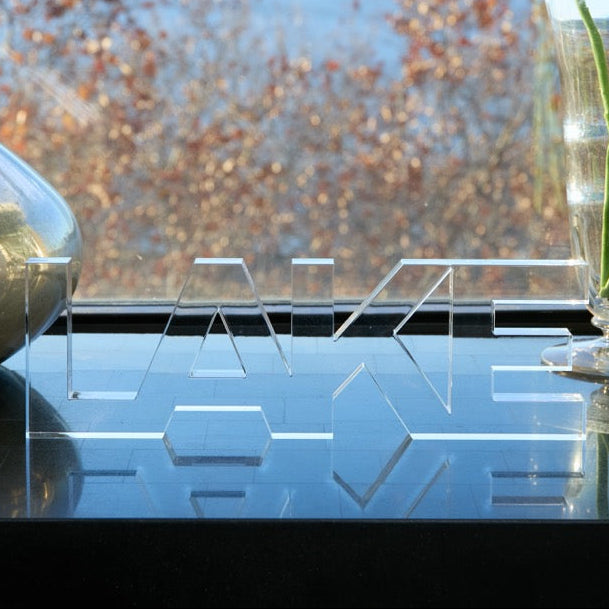 Clear Acrylic Lake Stand Alone
