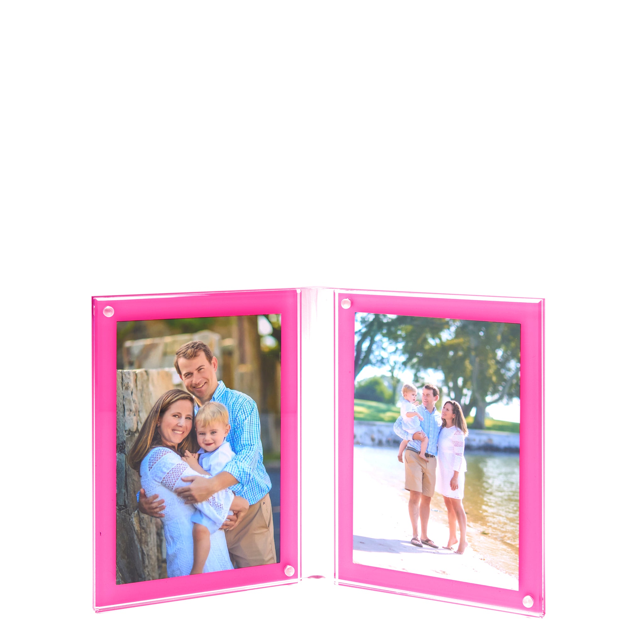 Pink Acrylic Large Double Bevel Frame