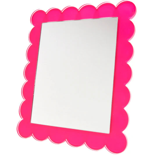 SCALLOP MIRROR - 11 x 13 - PINK