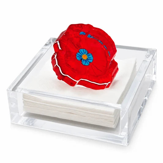 Poppy Acrylic Cocktail Napkin Holder