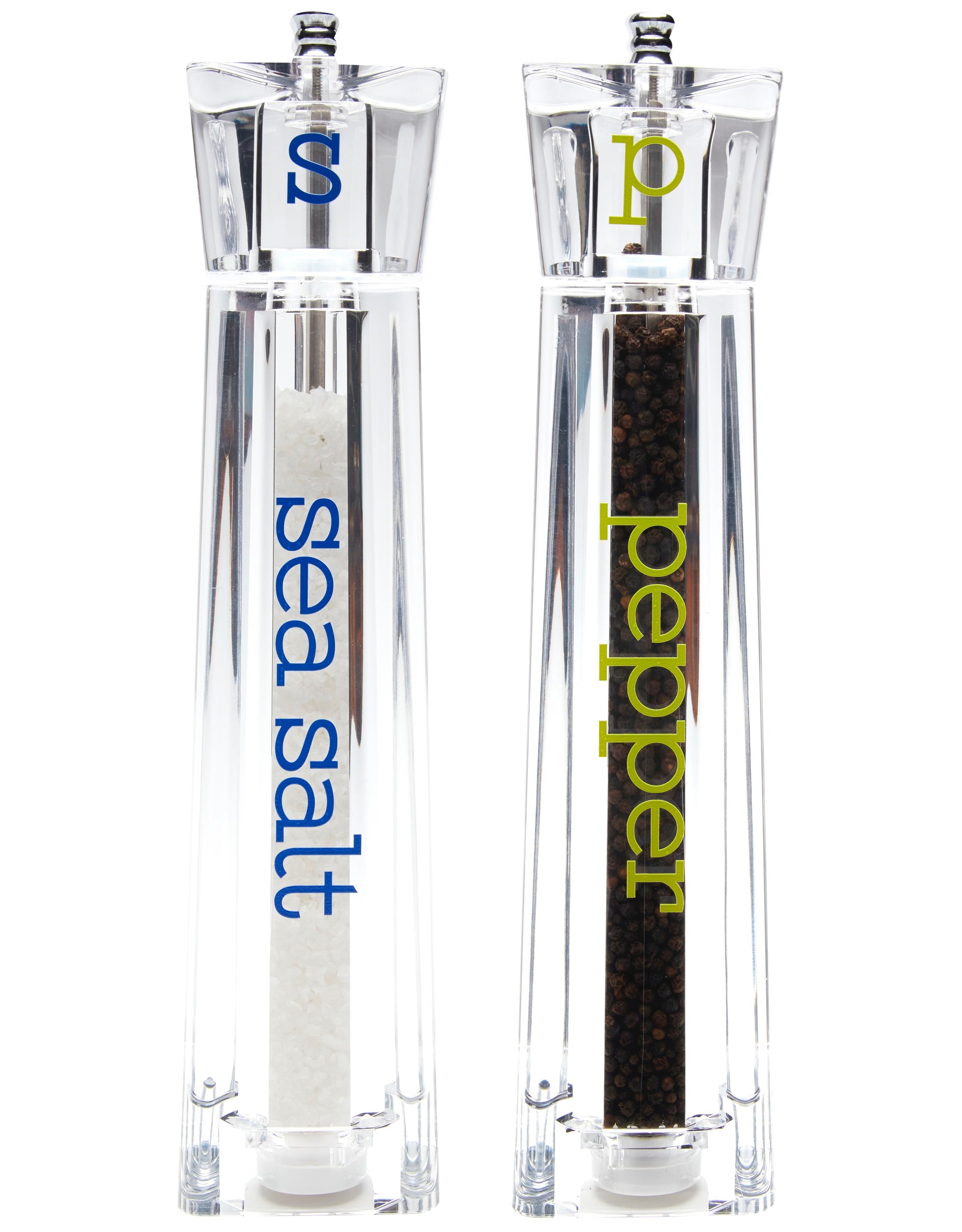 SALT + PEPPER SHAKERS - BLUE / GREEN
