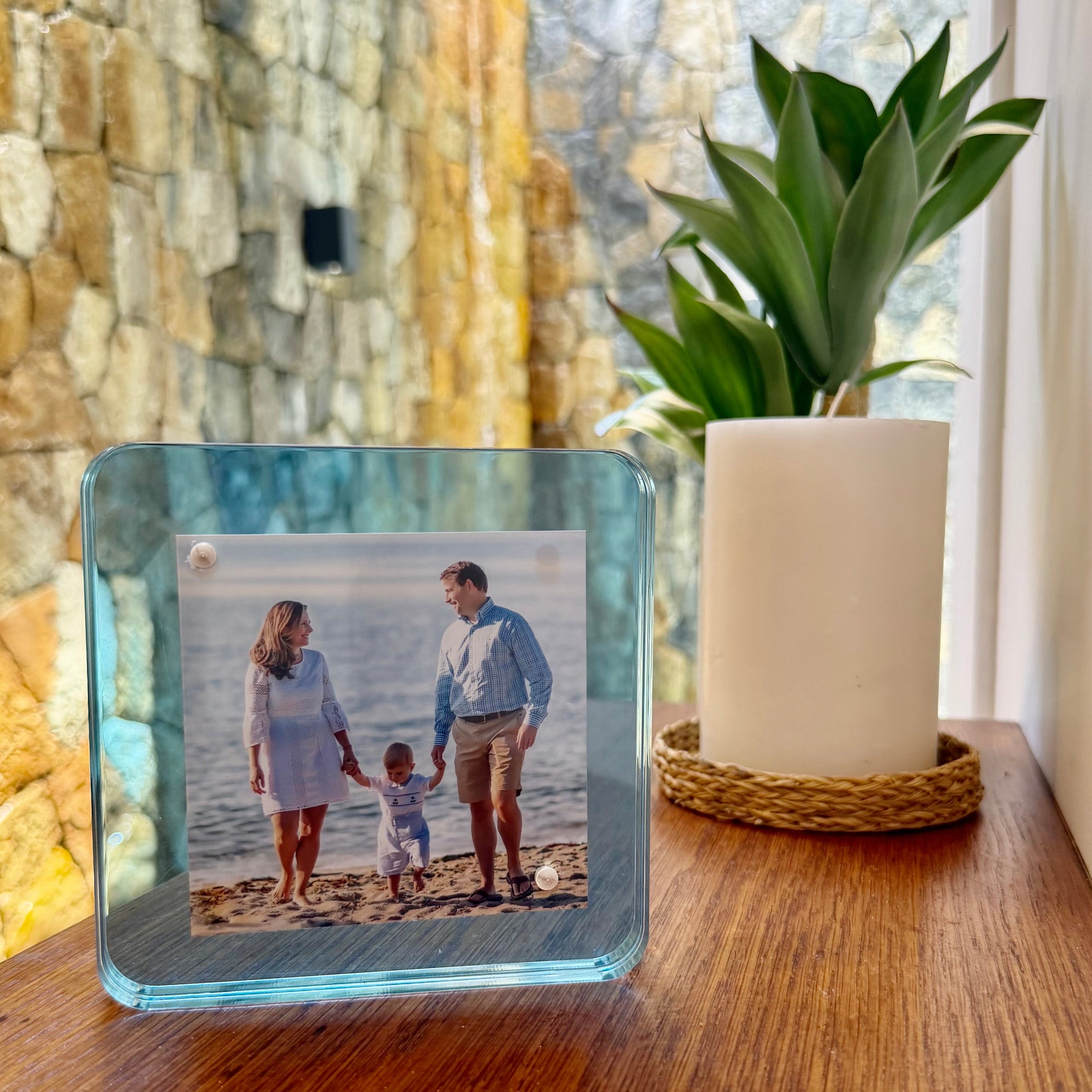 Sapphire Acrylic 4" x 4" Flip Frame