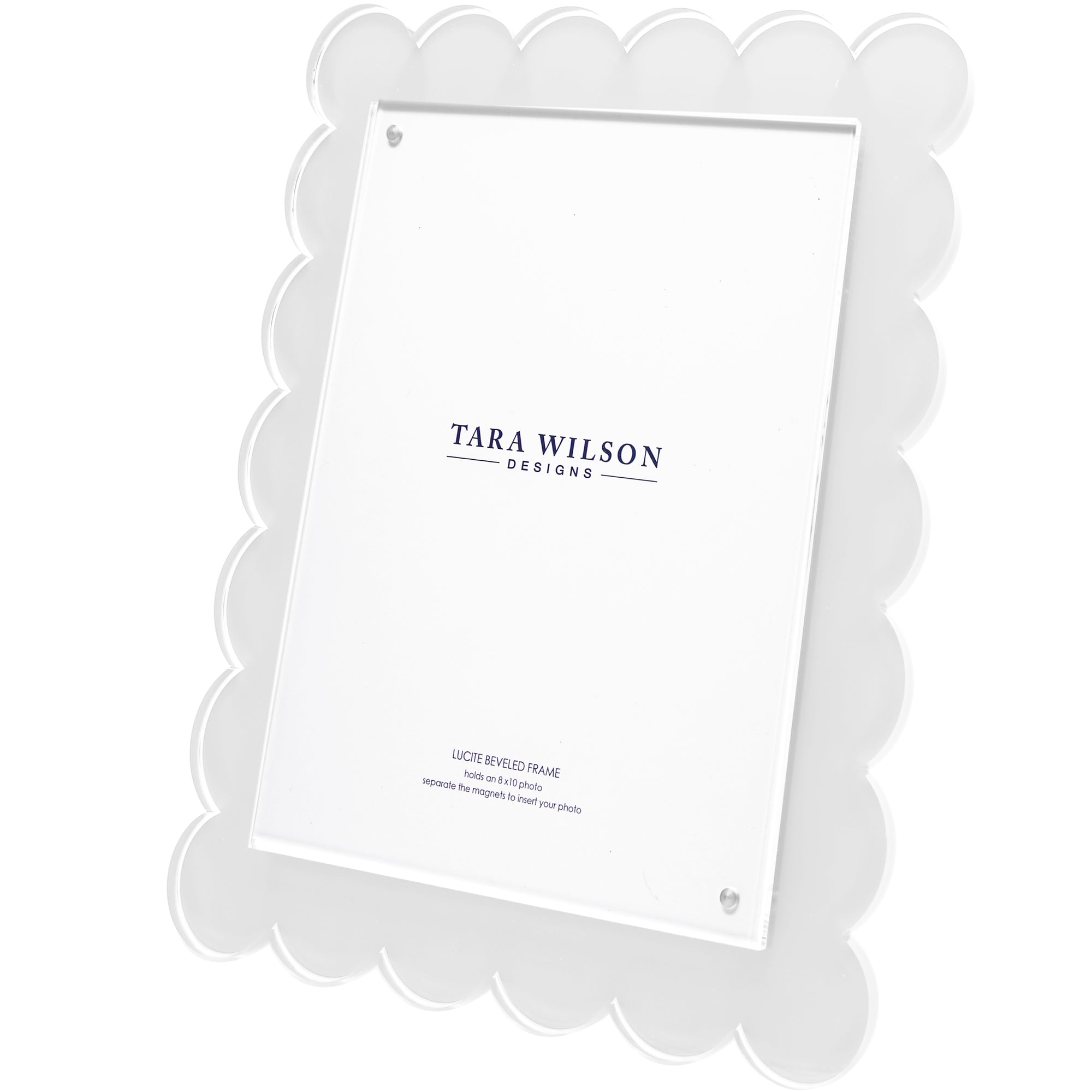 SCALLOP FRAME - 8 X 10 - WHITE