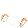 SCALLOP HANDLE PHOTO TRAY - ORANGE