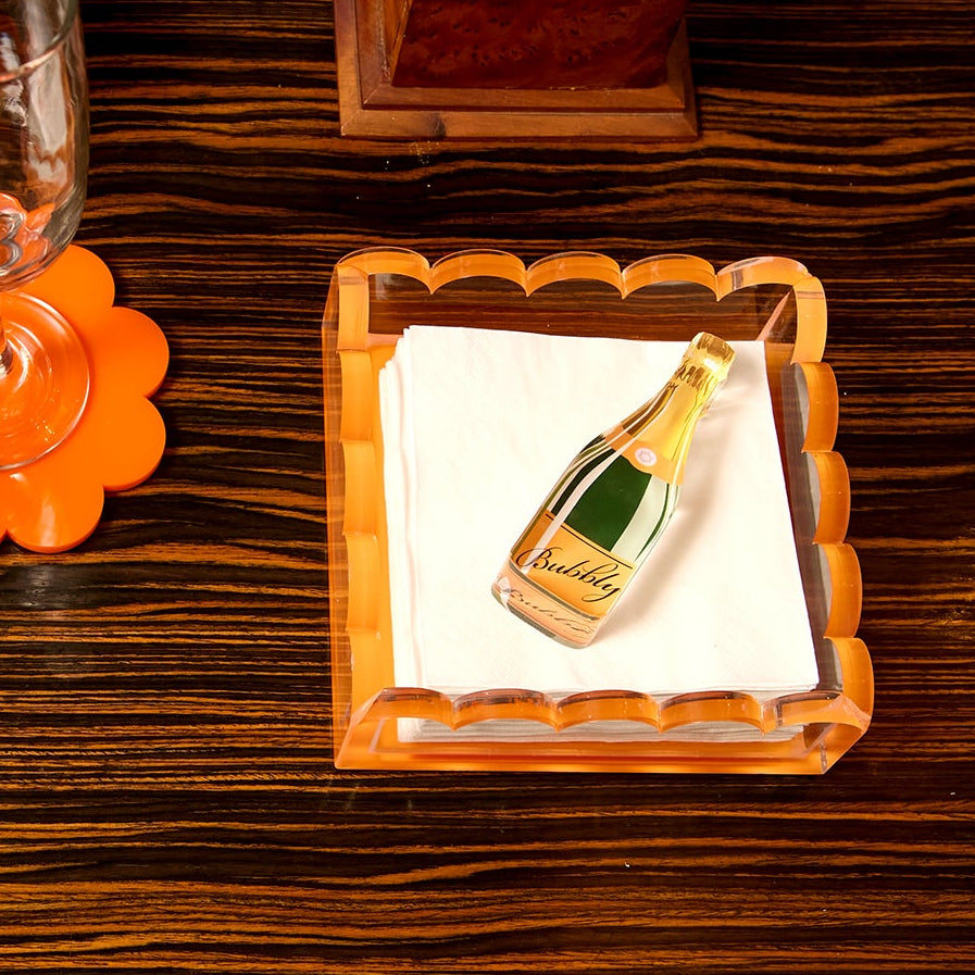 SCALLOP PHOTO TRAY - SMALL - ORANGE