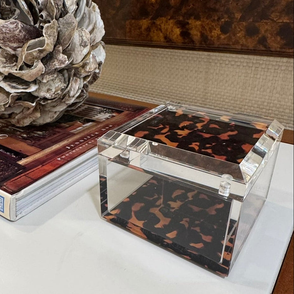 Tortoise Acrylic 4" x 4" Photo Box