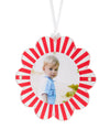 DAISY ORNAMENT  - RED & WHITE