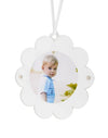 DOUBLE-SIDED SCALLOP ORNAMENT - WHITE