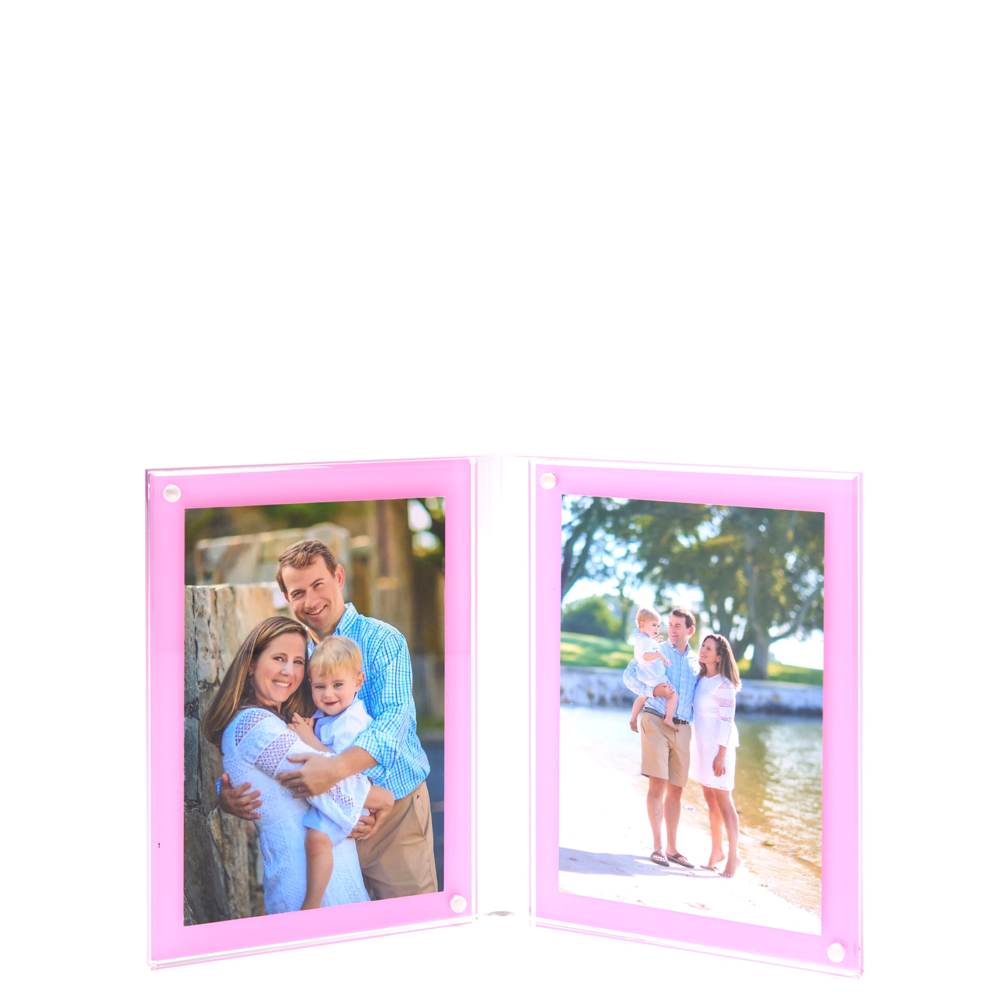 LARGE DOUBLE FRAME - PASTEL PINK