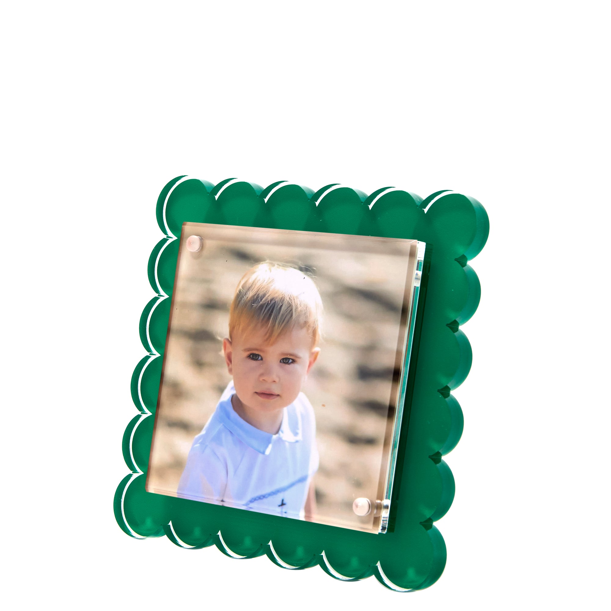SQUARE SCALLOP FRAME - GREEN