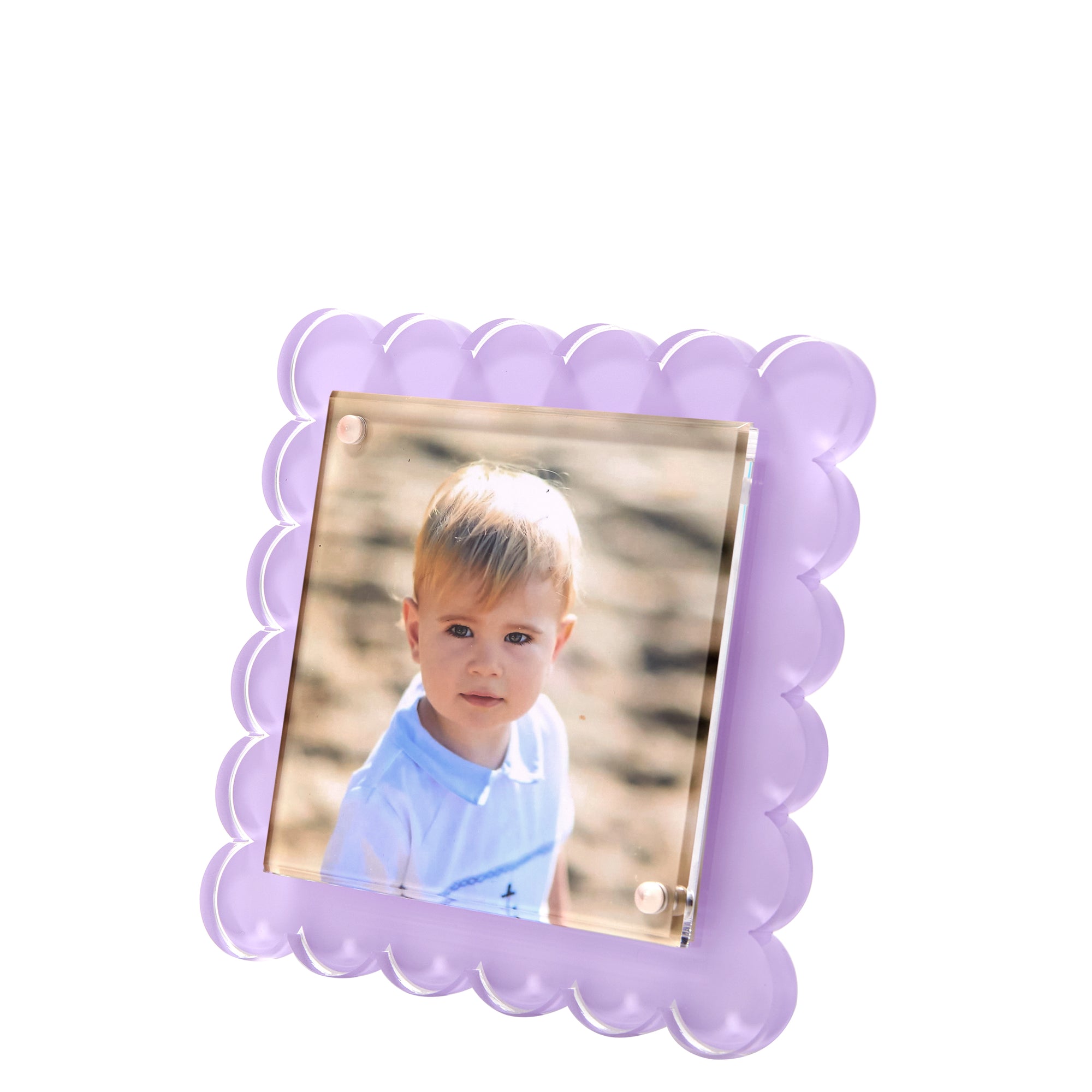SQUARE SCALLOP FRAME - LAVENDER