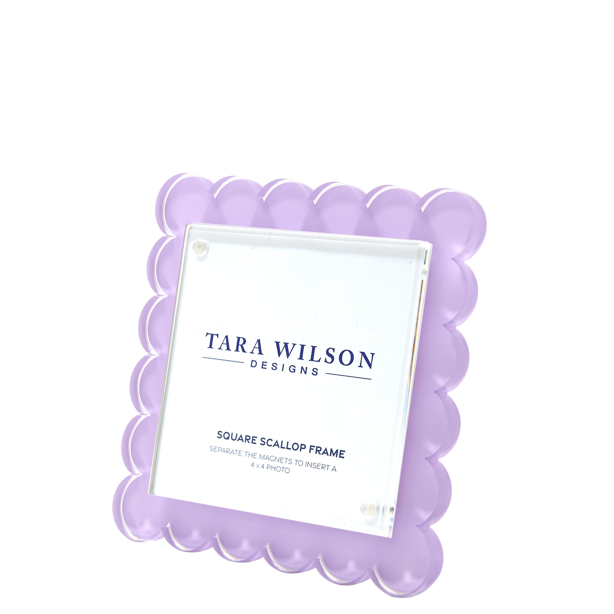 SQUARE SCALLOP FRAME - LAVENDER