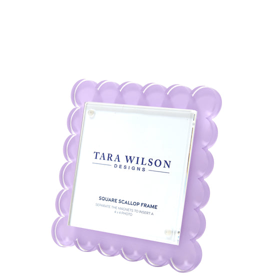 SQUARE SCALLOP FRAME - LAVENDER