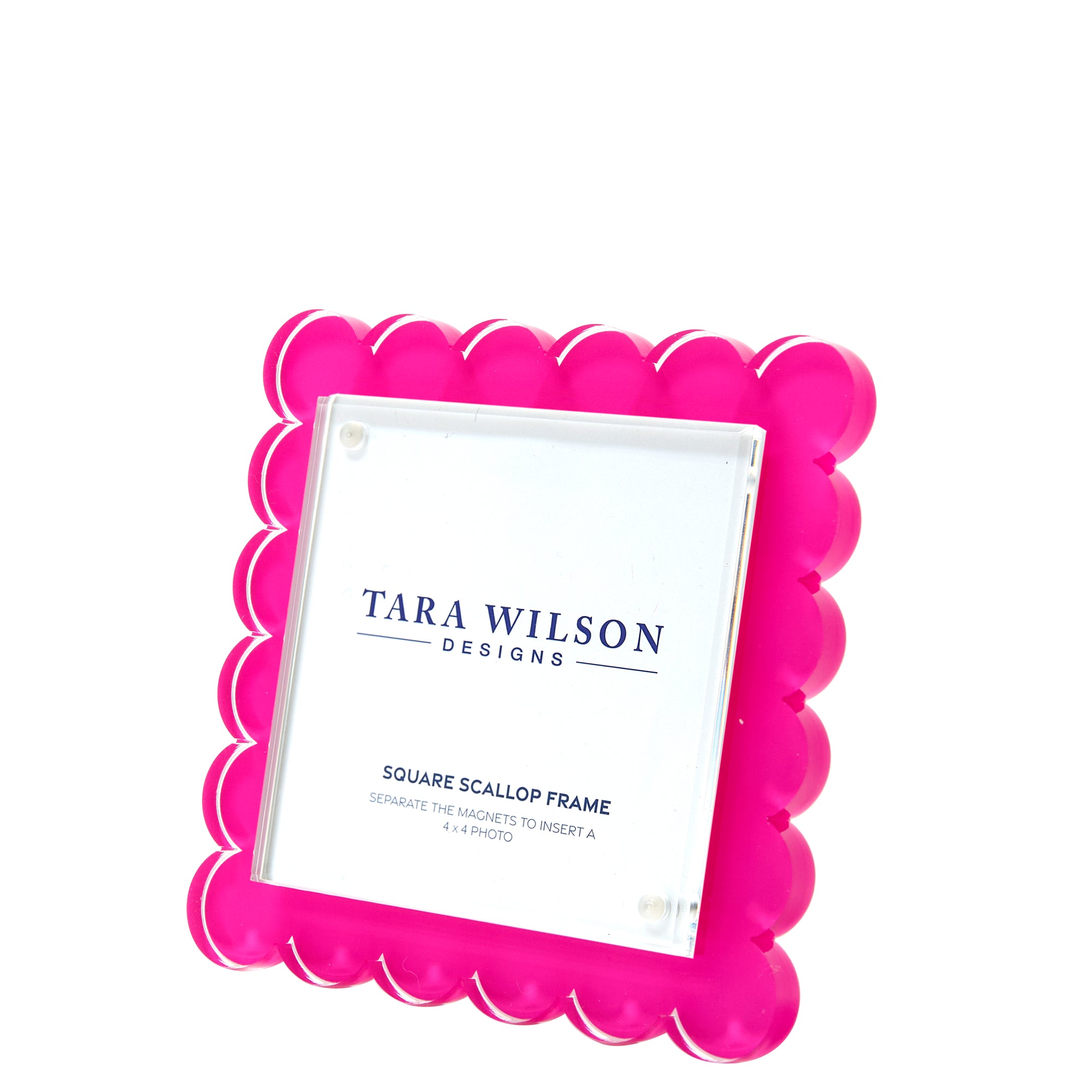 SQUARE SCALLOP FRAME - PINK