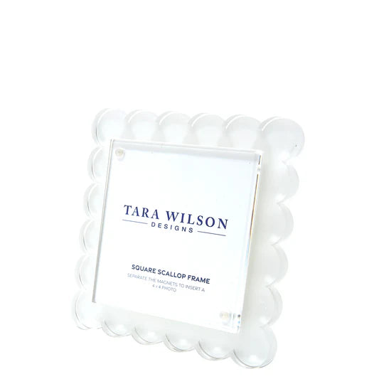 SCALLOP FRAME - SQUARE - WHITE