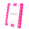 SCALLOP FRAME - PINK & WHITE STRIPE