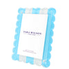 SCALLOP FRAME - PASTEL BLUE & WHITE STRIPE