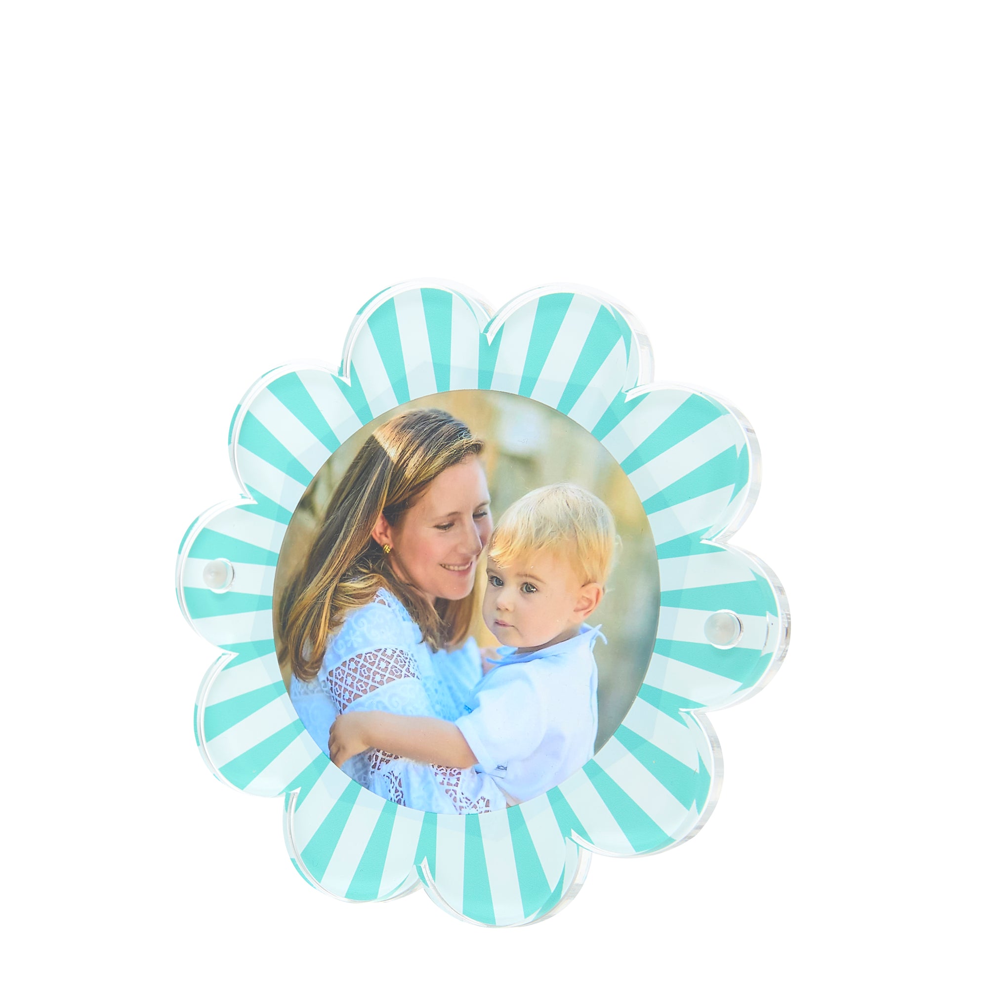 DAISY FRAME - PASTEL TURQUOISE / WHITE