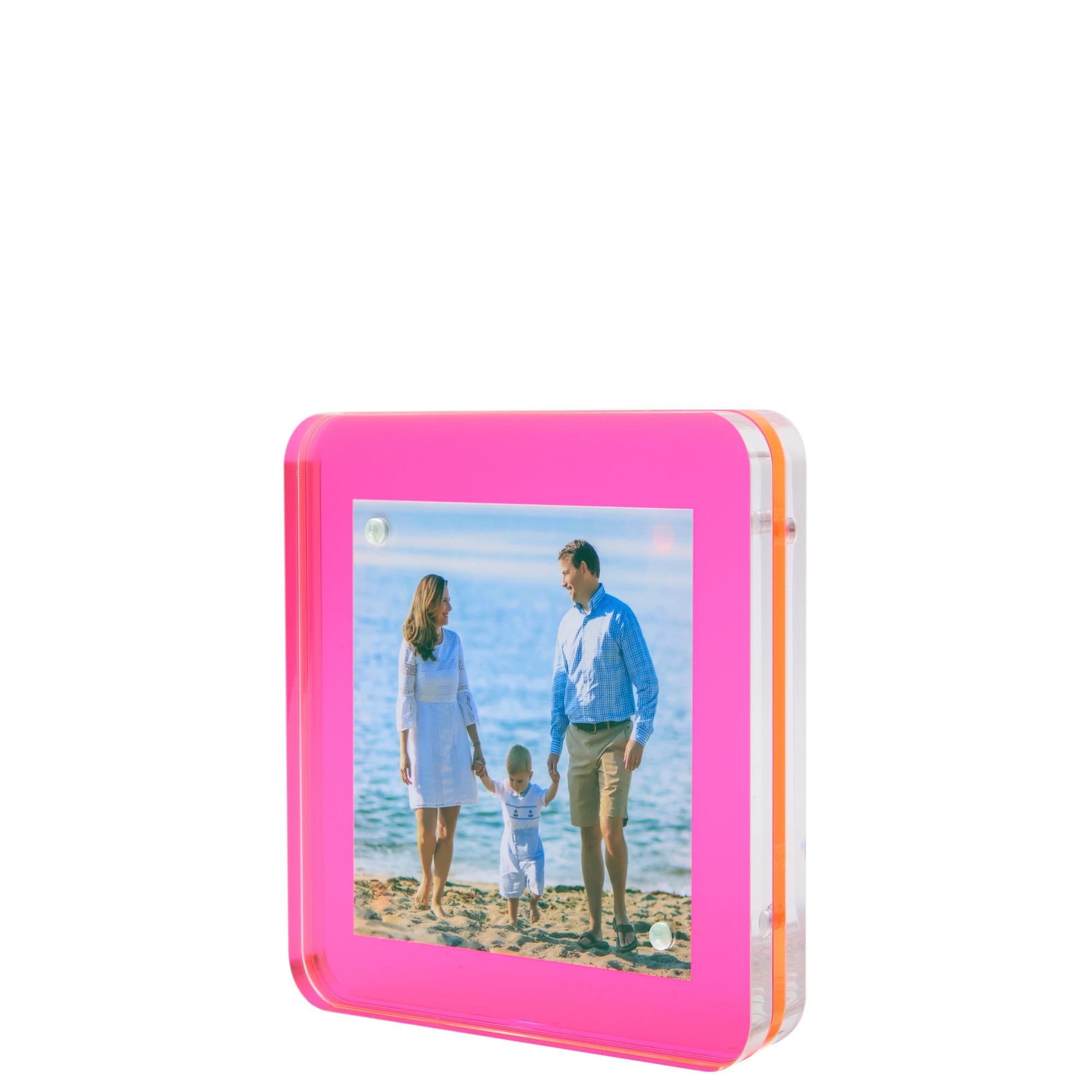 Hot Pink Acrylic 4" x 4" Flip Frame