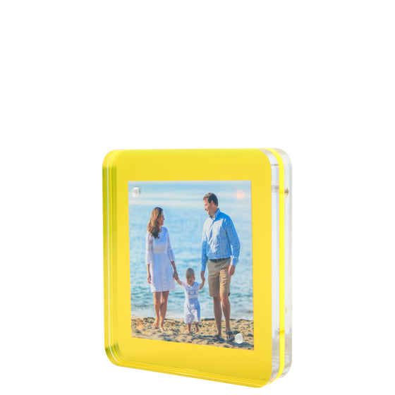 Yellow Acrylic 4" x 4" Flip Frame
