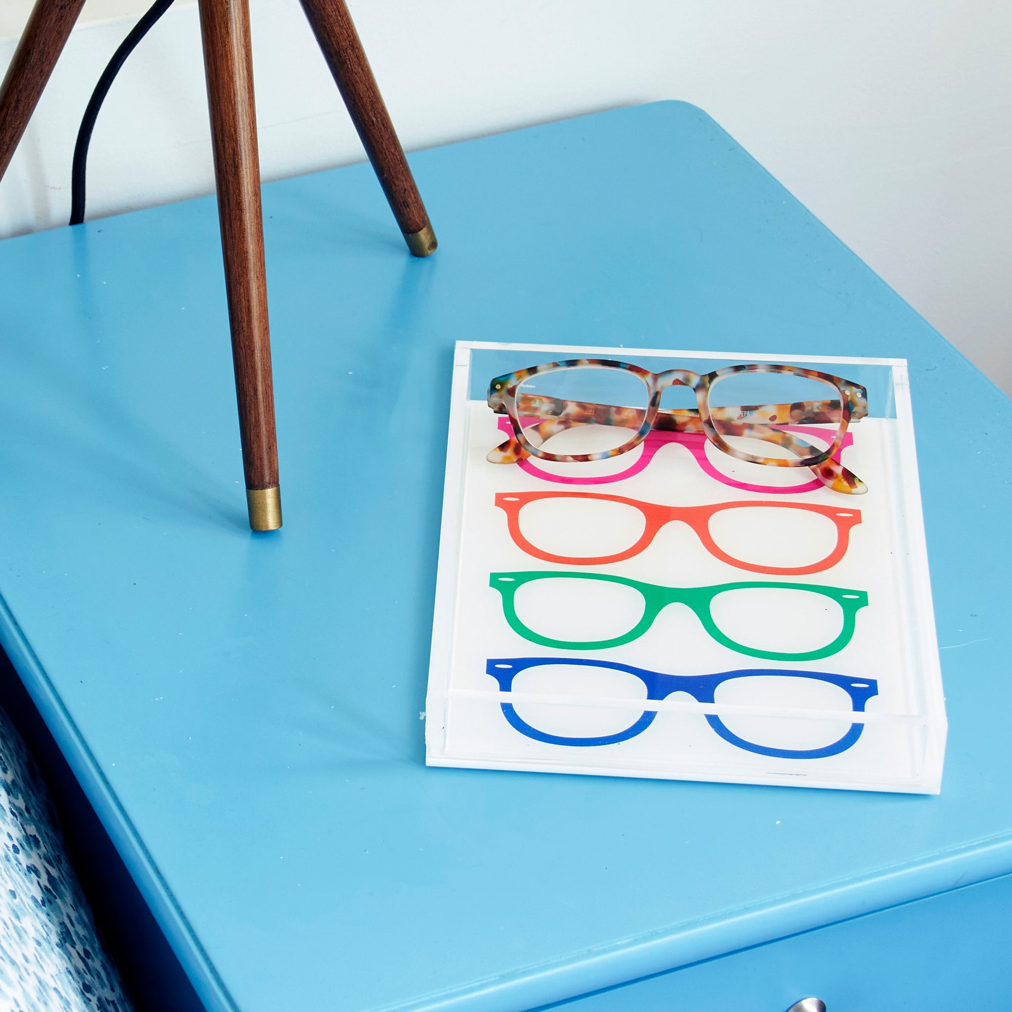 Multicolor Acrylic Glasses Tray