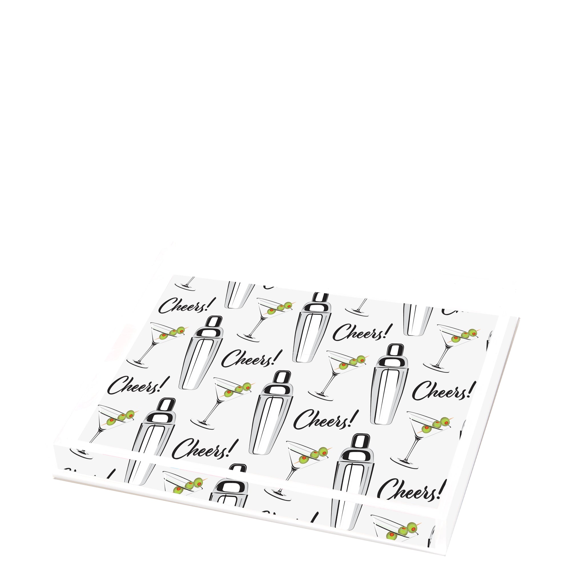 TRAY - MARTINI GLASS & SHAKER