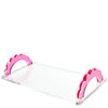SCALLOP HANDLE PHOTO TRAY - ROSE