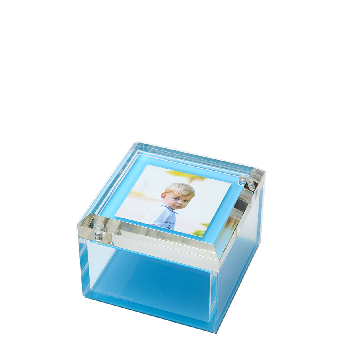 PHOTO BOX - 4" x 4" PASTEL BLUE