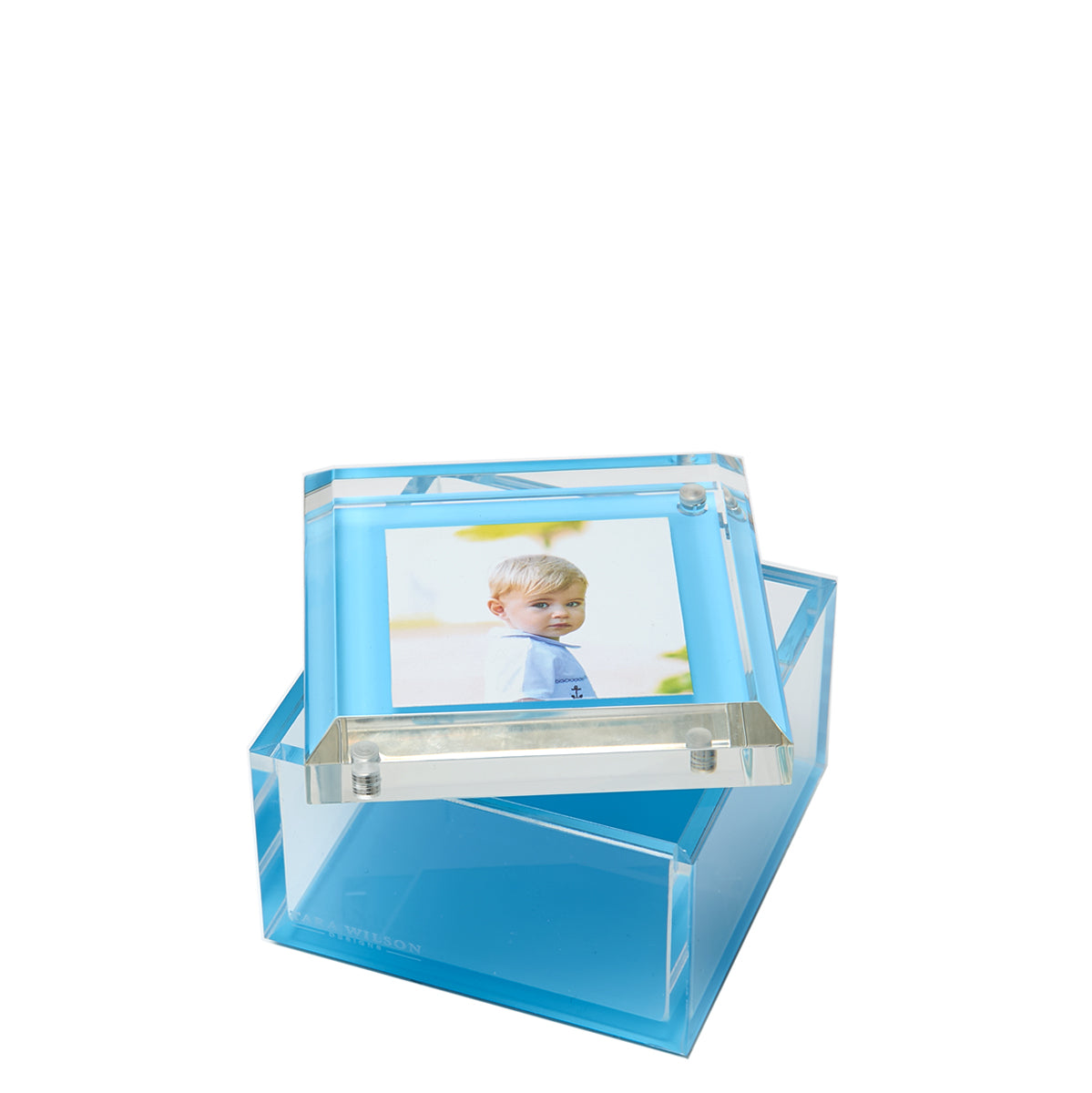 PHOTO BOX - 4" x 4" PASTEL BLUE