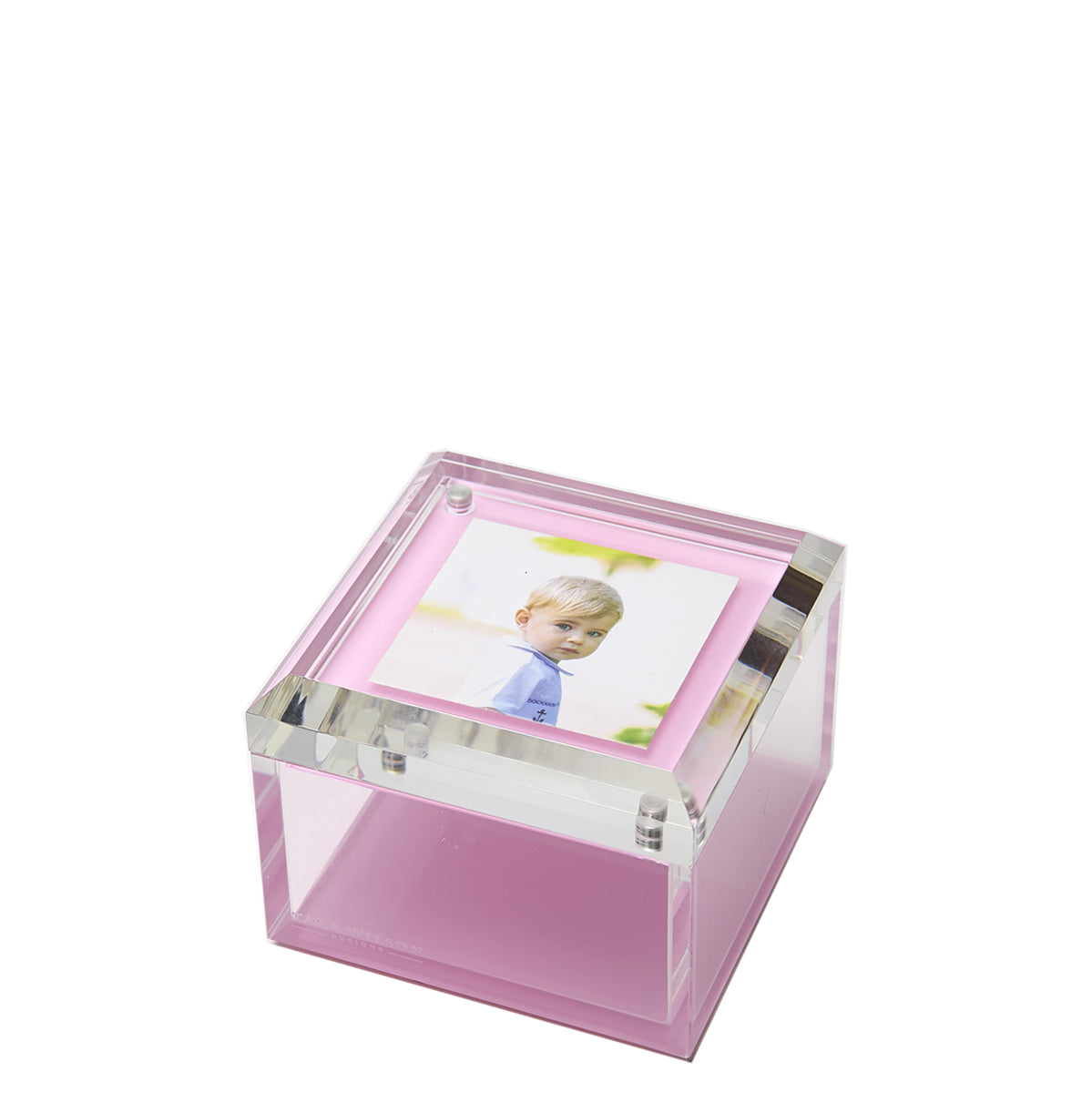 PHOTO BOX - 4" x 4" PASTEL PINK