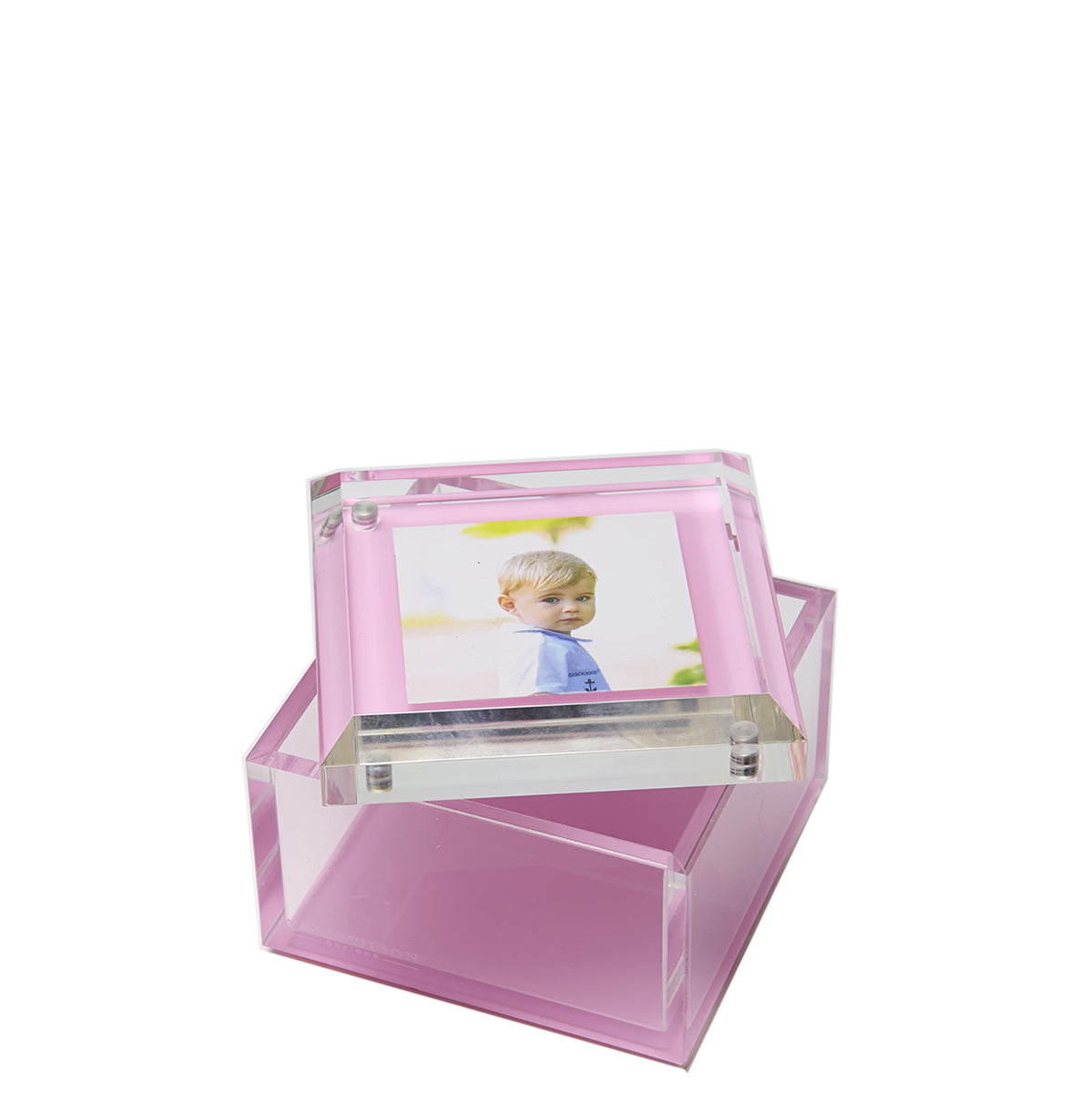 PHOTO BOX - 4" x 4" PASTEL PINK