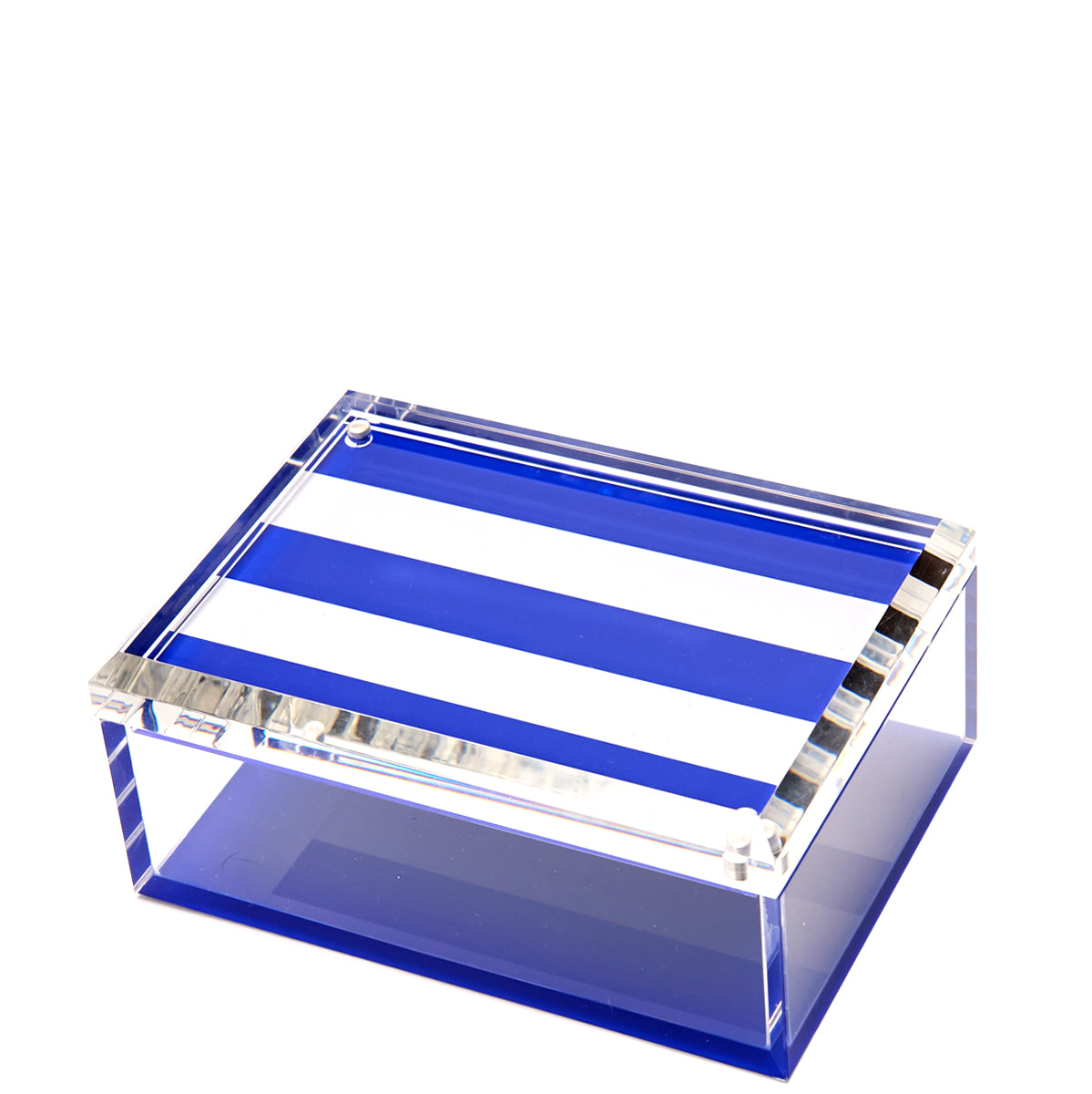 PHOTO BOX - 5" x 7"  BLUE & WHITE STRIPE