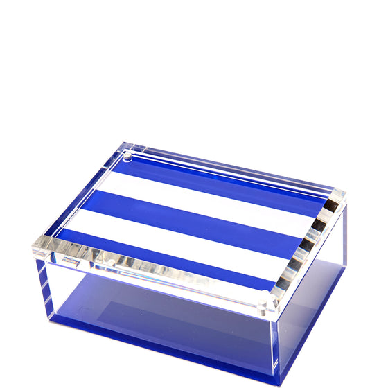 PHOTO BOX - 5" x 7"  BLUE & WHITE STRIPE