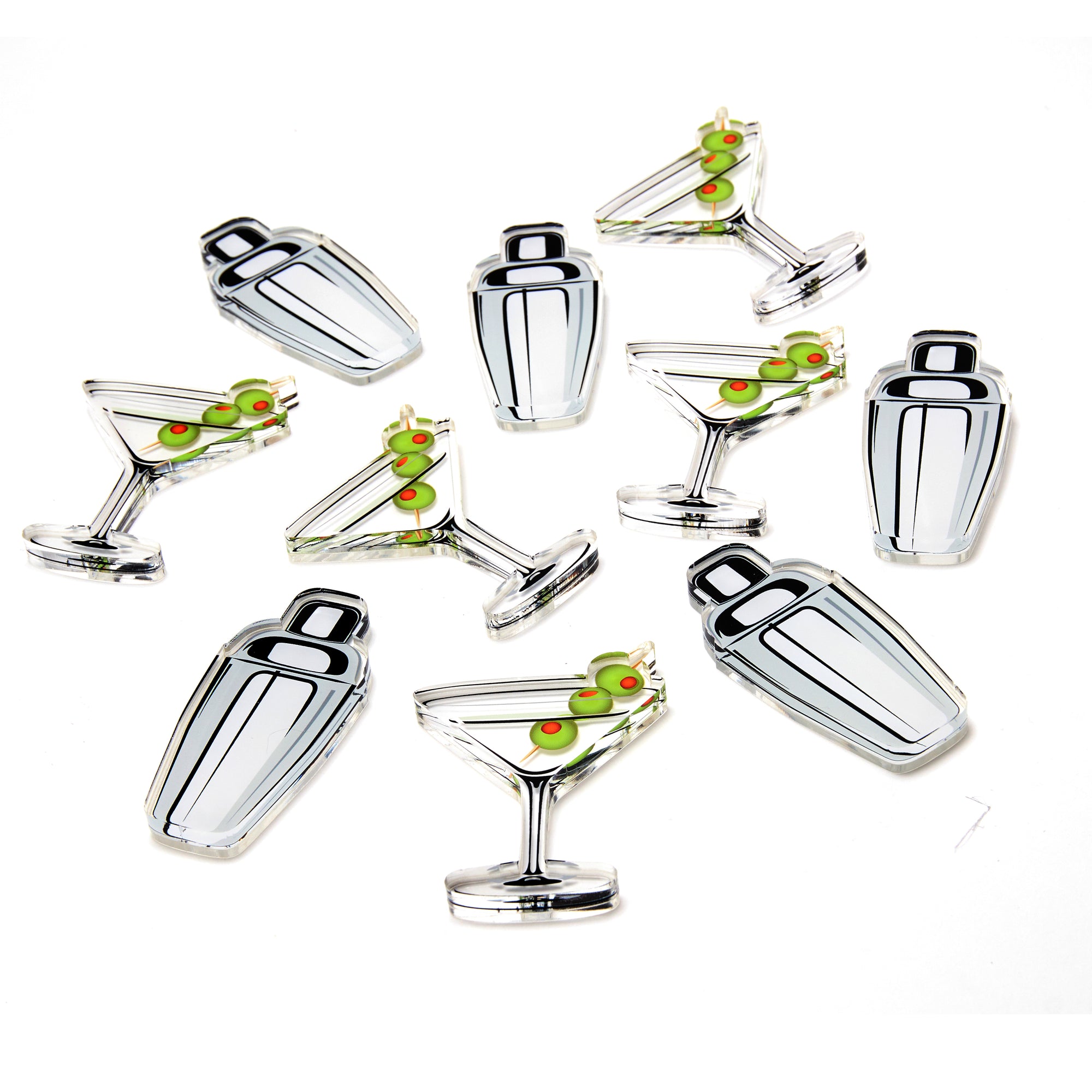 TIC TAC TOE - MARTINI GLASS & SHAKER