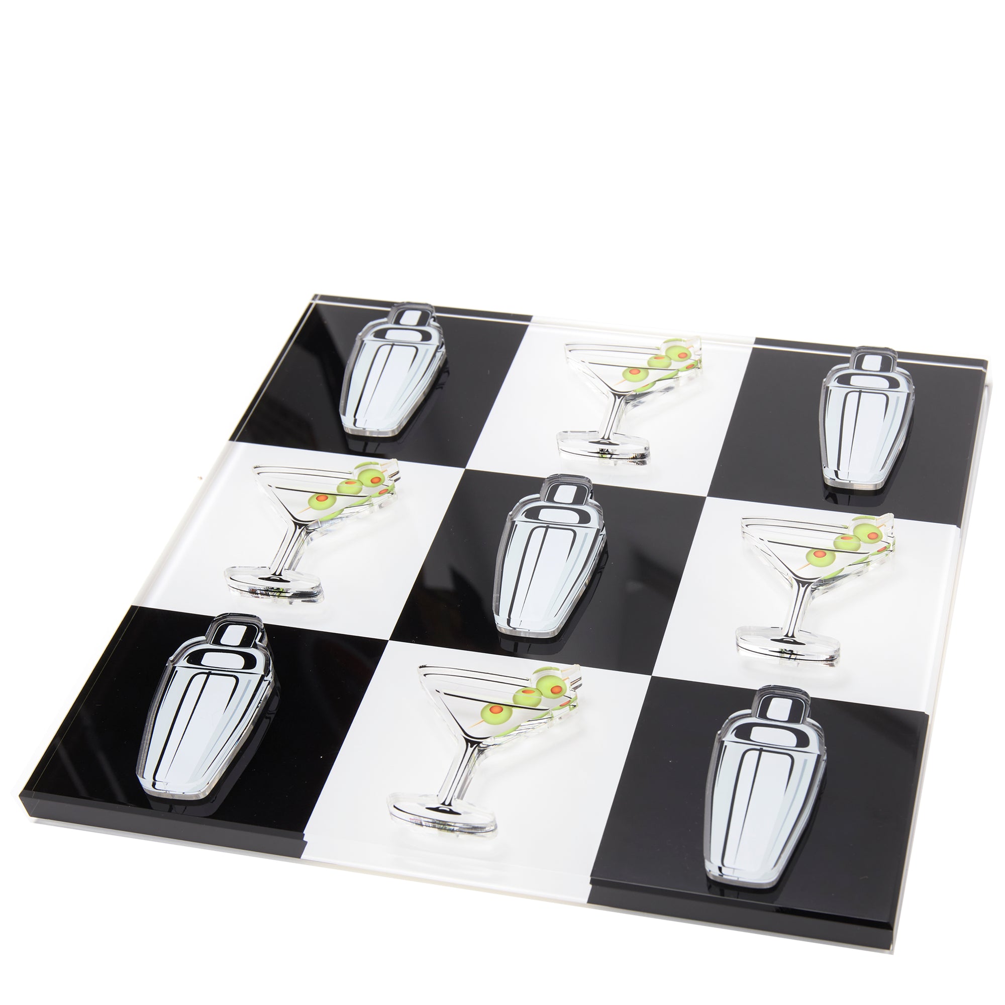 TIC TAC TOE - MARTINI GLASS & SHAKER