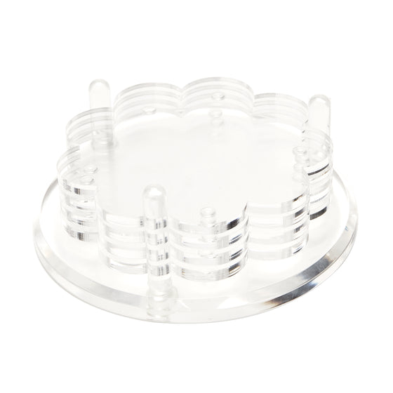 SCALLOP DRINK COASTERS - CLEAR