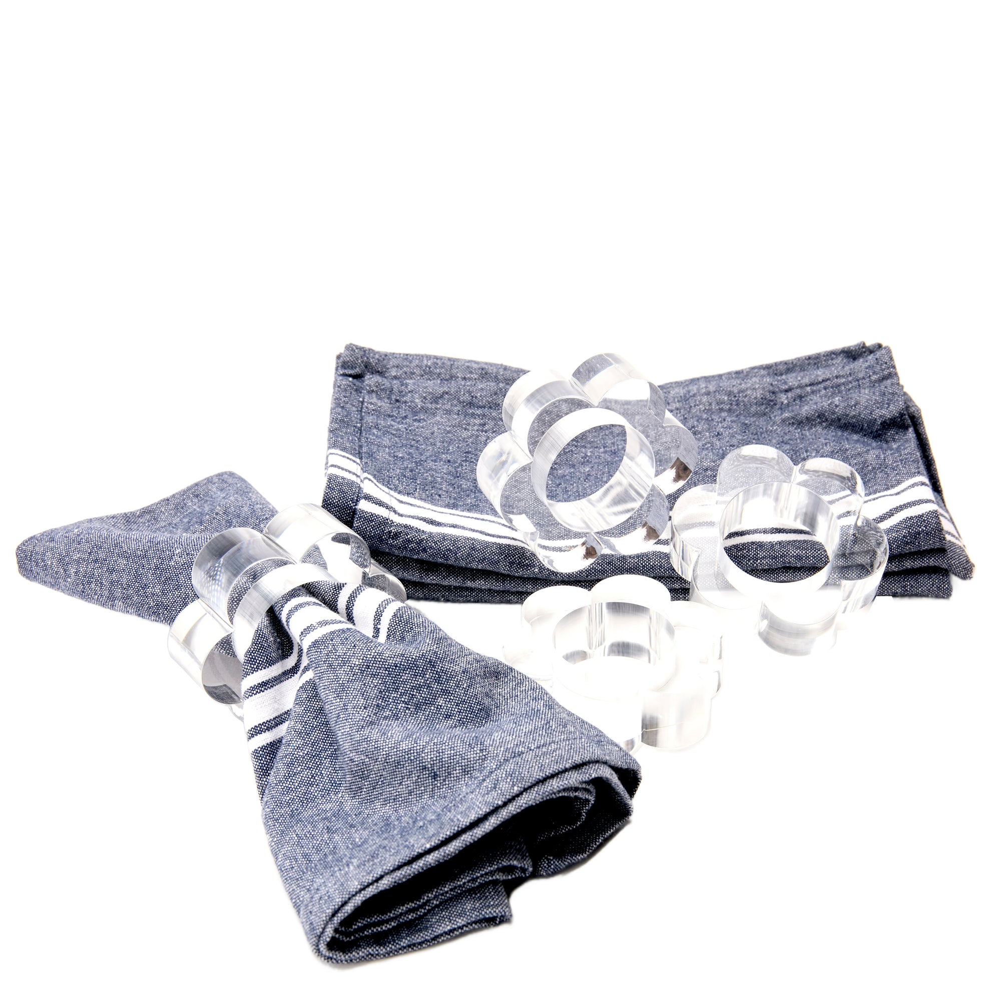 SCALLOP NAPKIN RINGS - SET OF 4