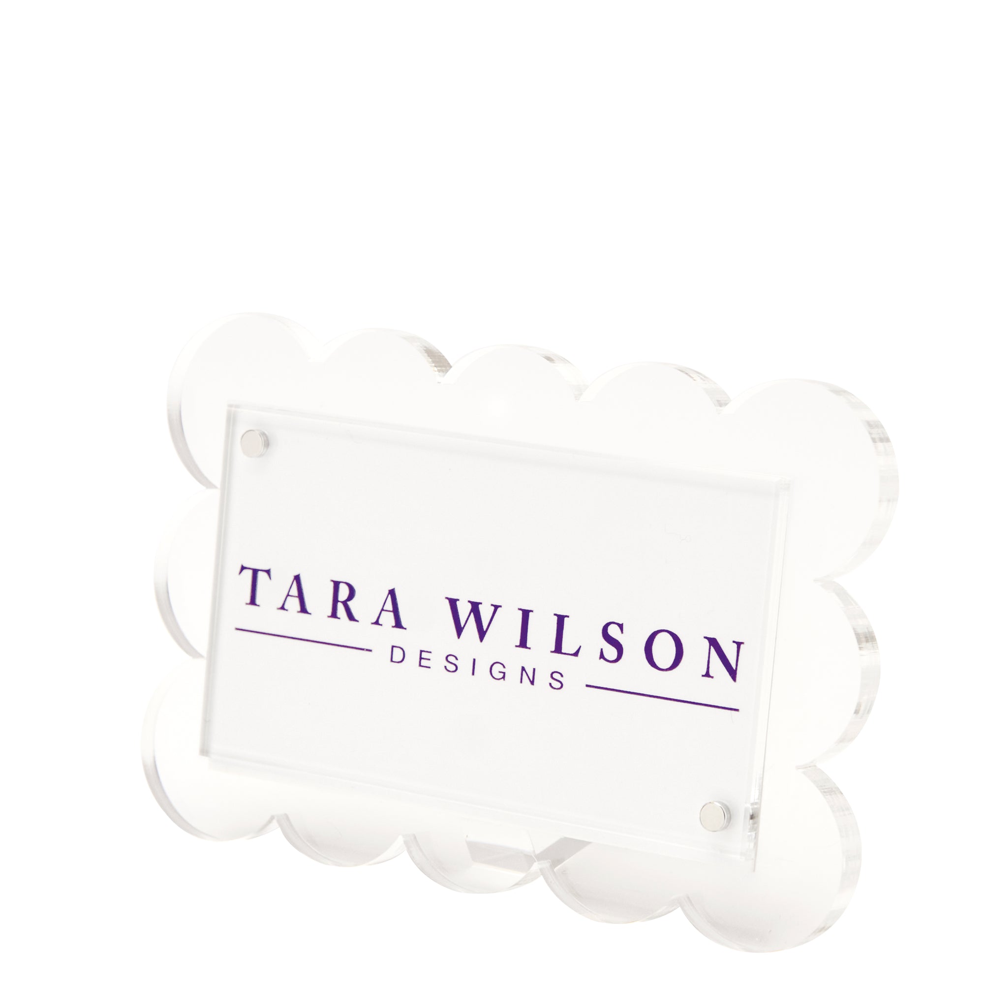 SCALLOP PLACE CARD HOLDERS - SET OF 4 - CLEAR