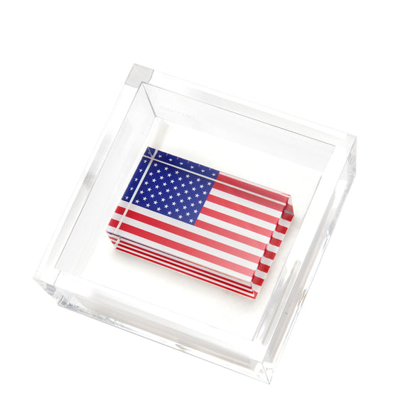 COCKTAIL NAPKIN HOLDER - AMERICAN FLAG