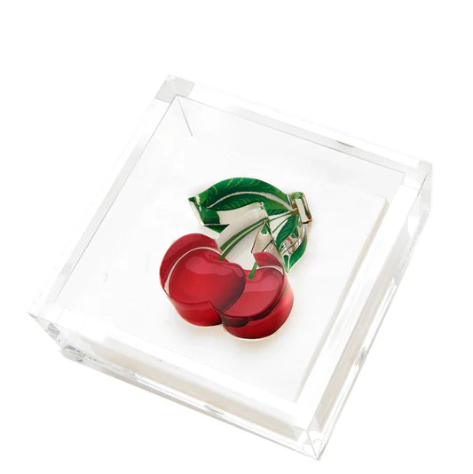 COCKTAIL NAPKIN HOLDER - CHERRIES