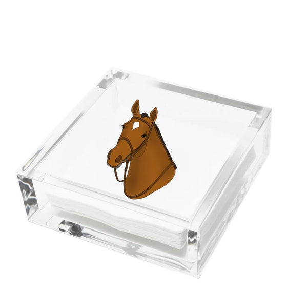 COCKTAIL NAPKIN HOLDER - HORSE