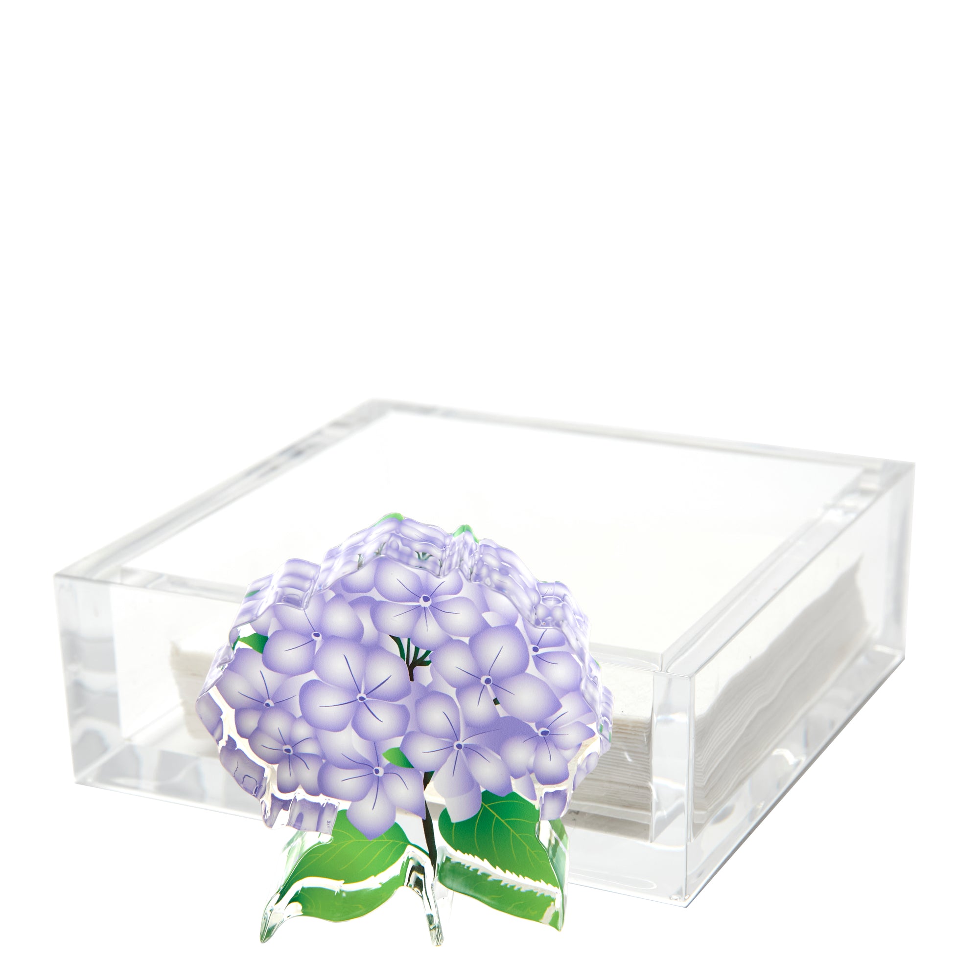 COCKTAIL NAPKIN HOLDER - HYDRANGEA
