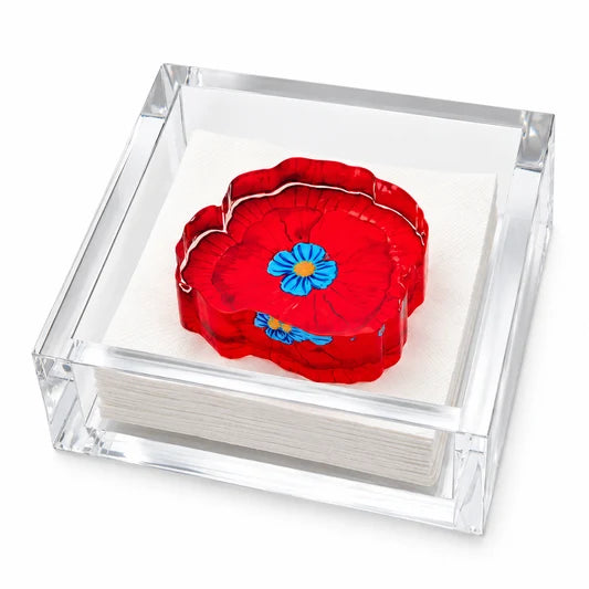 Poppy Acrylic Cocktail Napkin Holder