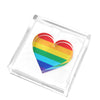 COCKTAIL NAPKIN WEIGHT - RAINBOW HEART